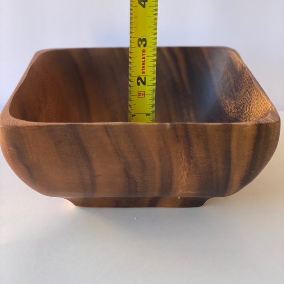 Pacific Merchants Acaciawood Square Snack Bowl - Picture 5 of 5